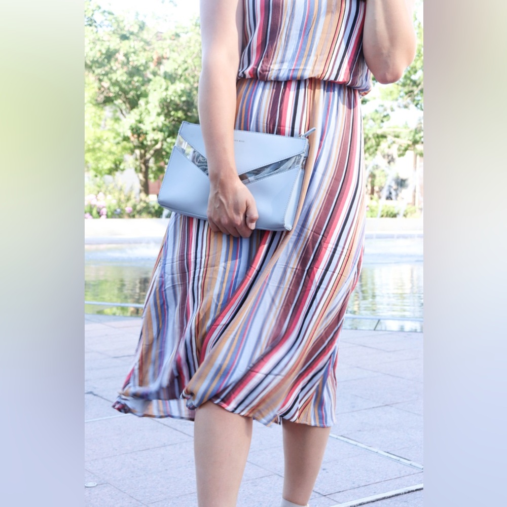 WAYF Sleeveless Blouson Colorful Striped Midi Dress - Picture 6 of 13